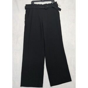 Maurices Pants Sz 18 W 1X‎ New Wide Leg Black Pull On Loose Fit Stretch Dress